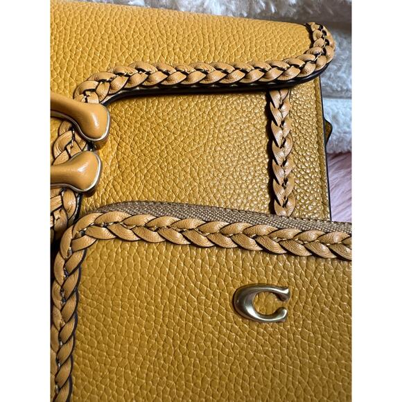 NWT Coach Tabby with Matching Wallet in Buttercup Yellow Whipstitch - Picture 6 of 13